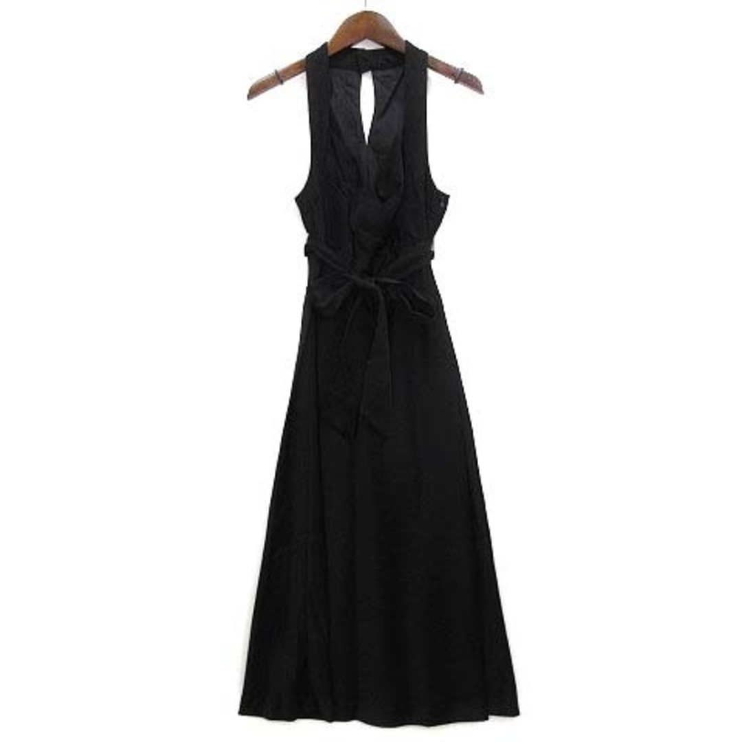 ストロベリーフィールズ ノースリーブ サテン ドレス ワンピース ブラック 黒 | フリマアプリ ラクマ