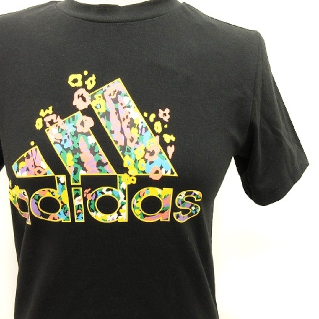 adidas(アディダス)のアディダス タグ付き 半袖 Ｔシャツ ロゴ プリント  コットン 黒 S  レディースのトップス(Tシャツ(半袖/袖なし))の商品写真