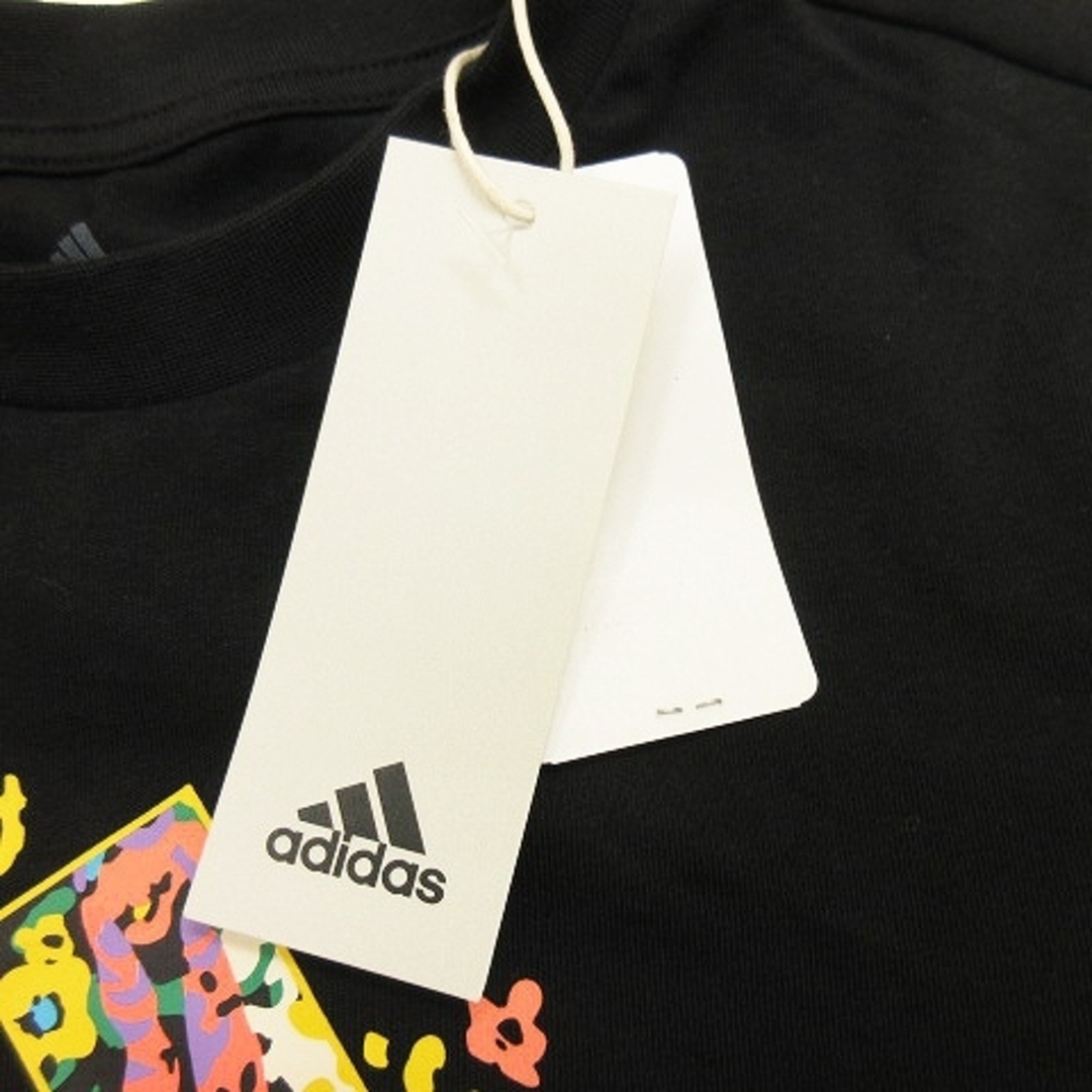 adidas(アディダス)のアディダス タグ付き 半袖 Ｔシャツ ロゴ プリント  コットン 黒 S  レディースのトップス(Tシャツ(半袖/袖なし))の商品写真