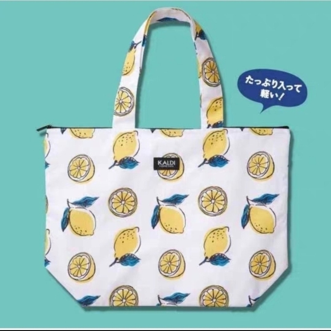 KALDI(カルディ)のカルディ　レモン柄バッグ　KALDI レディースのバッグ(エコバッグ)の商品写真
