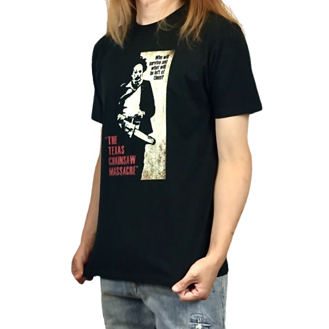 【悪魔のいけにえ】新品 テキサスチェーンソー レザーフェイス ホラー Tシャツ