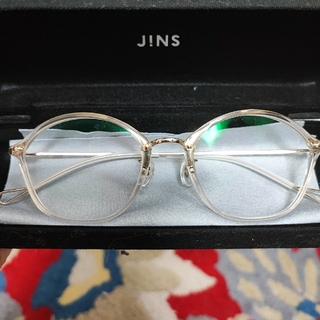 ジンズ(JINS)のJINS　ゴールドクリア眼鏡　サングラス(サングラス/メガネ)