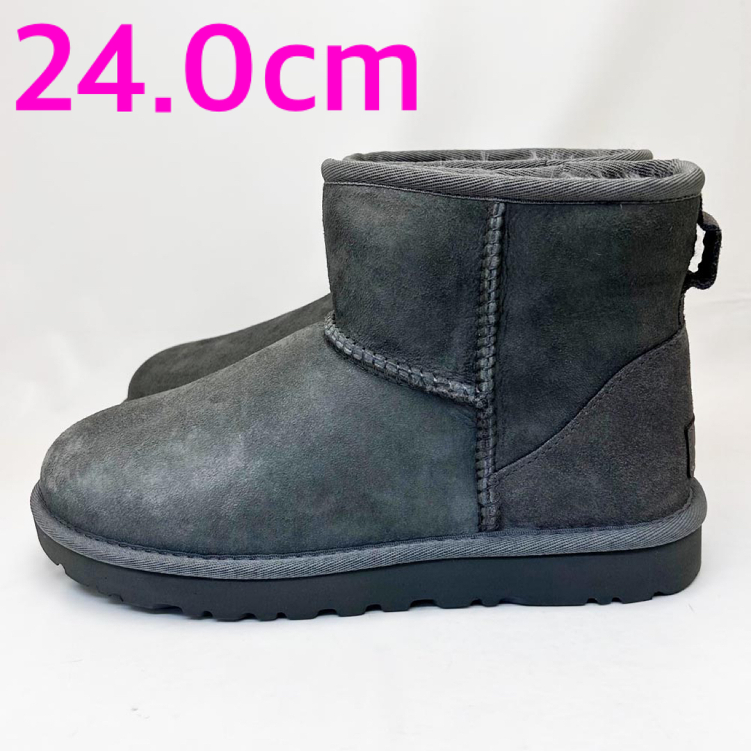 新品UGG レディースブーツ CLASSIC MINI Ⅱ グレー 24.0cm