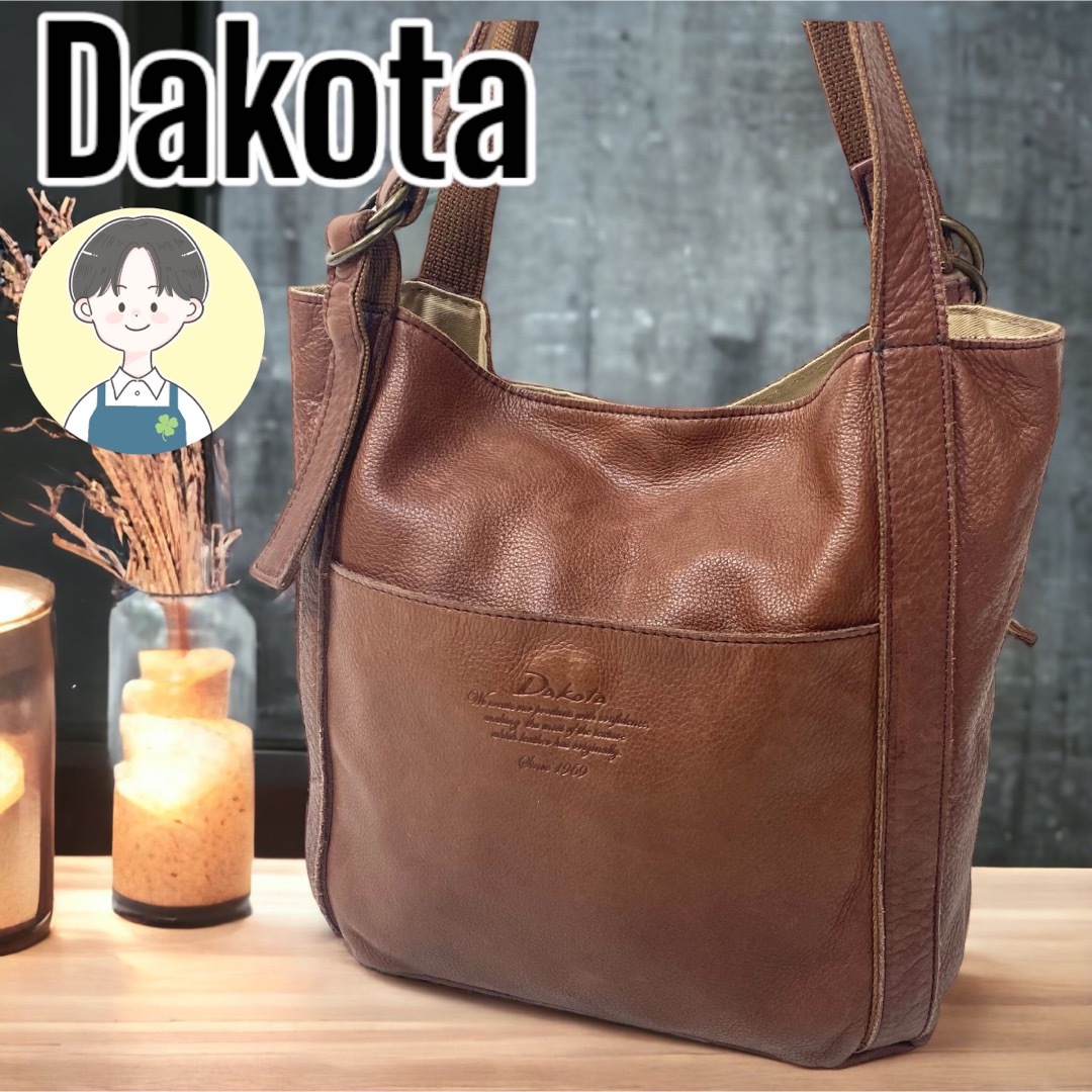 Dakota ダコタ】 ラポール 本革 トートバッグ ハンドバッグ 茶 ...