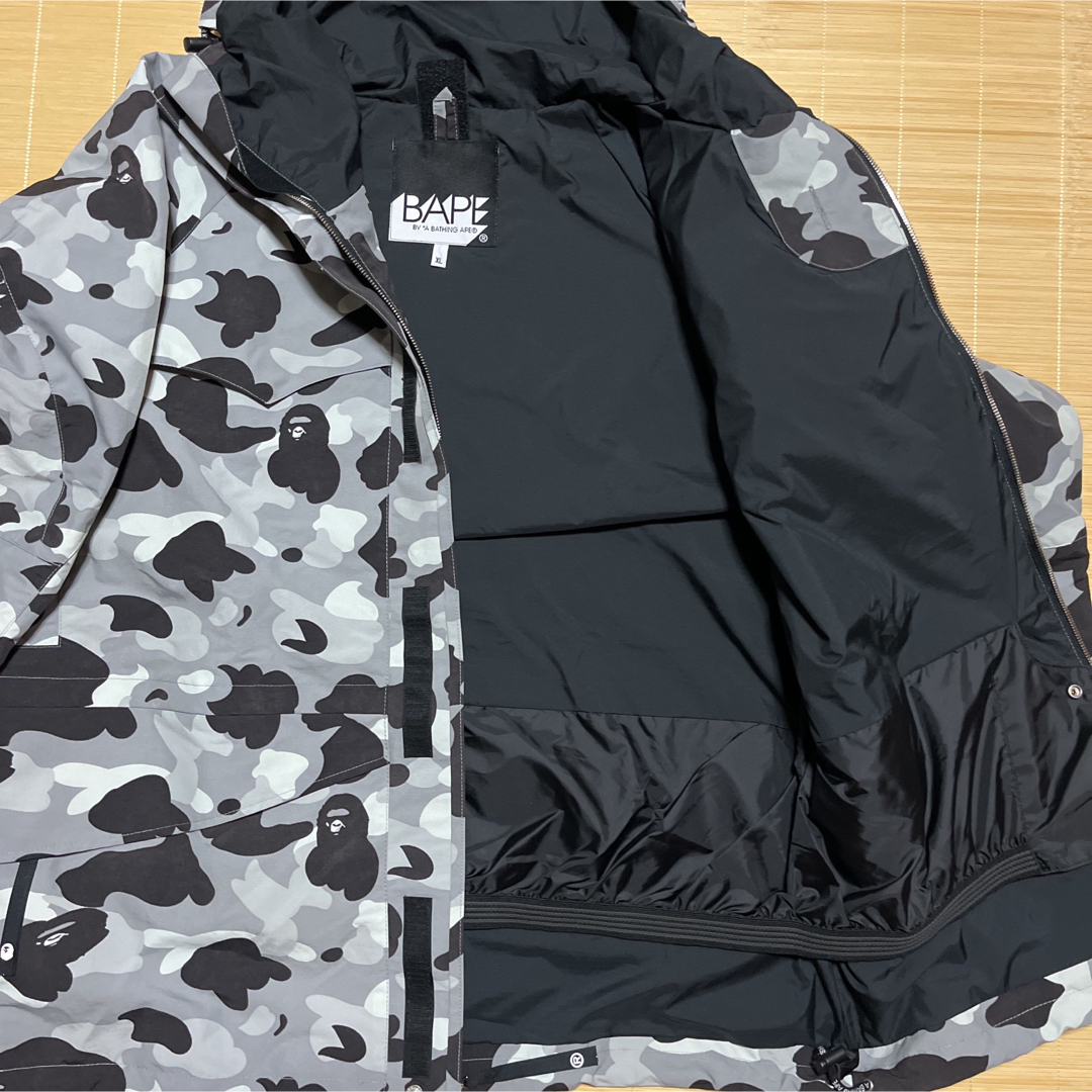 APE BAPE CAMO 迷彩　スノボジャケット　パーカー　XL