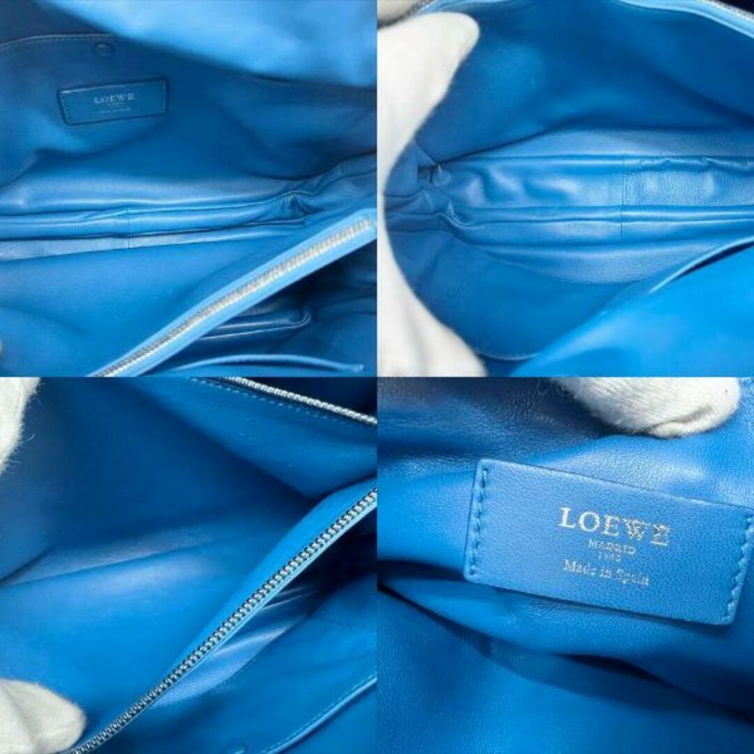 LOEWE(ロエベ)の美品　LOEWE　ロエベ　アナグラム　フラメンコ　ハンドバッグ　ミニトート　青 レディースのバッグ(ハンドバッグ)の商品写真
