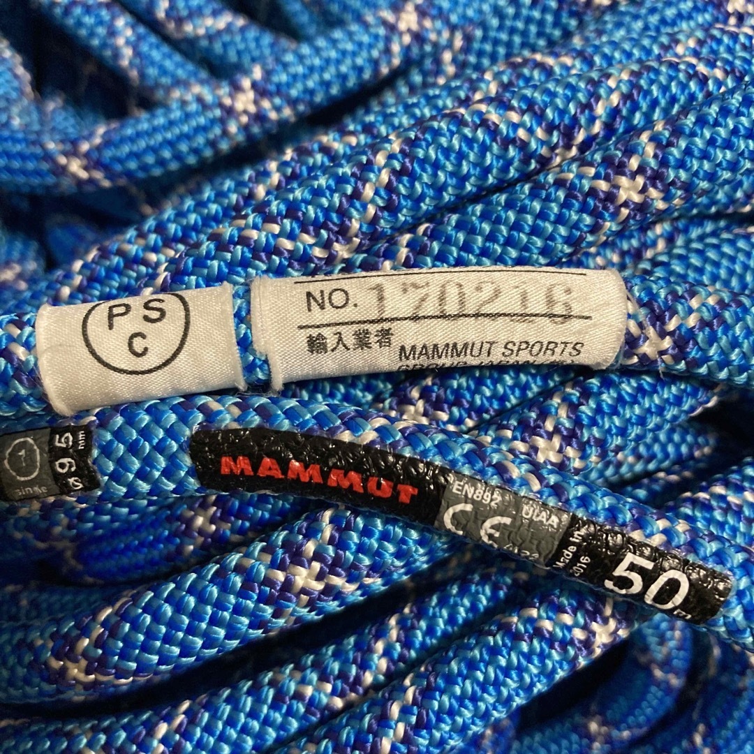 Mammut(マムート)のMAMMUT クライミング　シングルロープ　50m スポーツ/アウトドアのアウトドア(登山用品)の商品写真