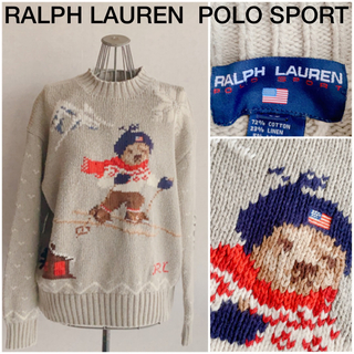 ラルフローレン(Ralph Lauren)のRALPH LAUREN  POLO SPORT/ベアスキーニット ヴィンテージ(ニット/セーター)