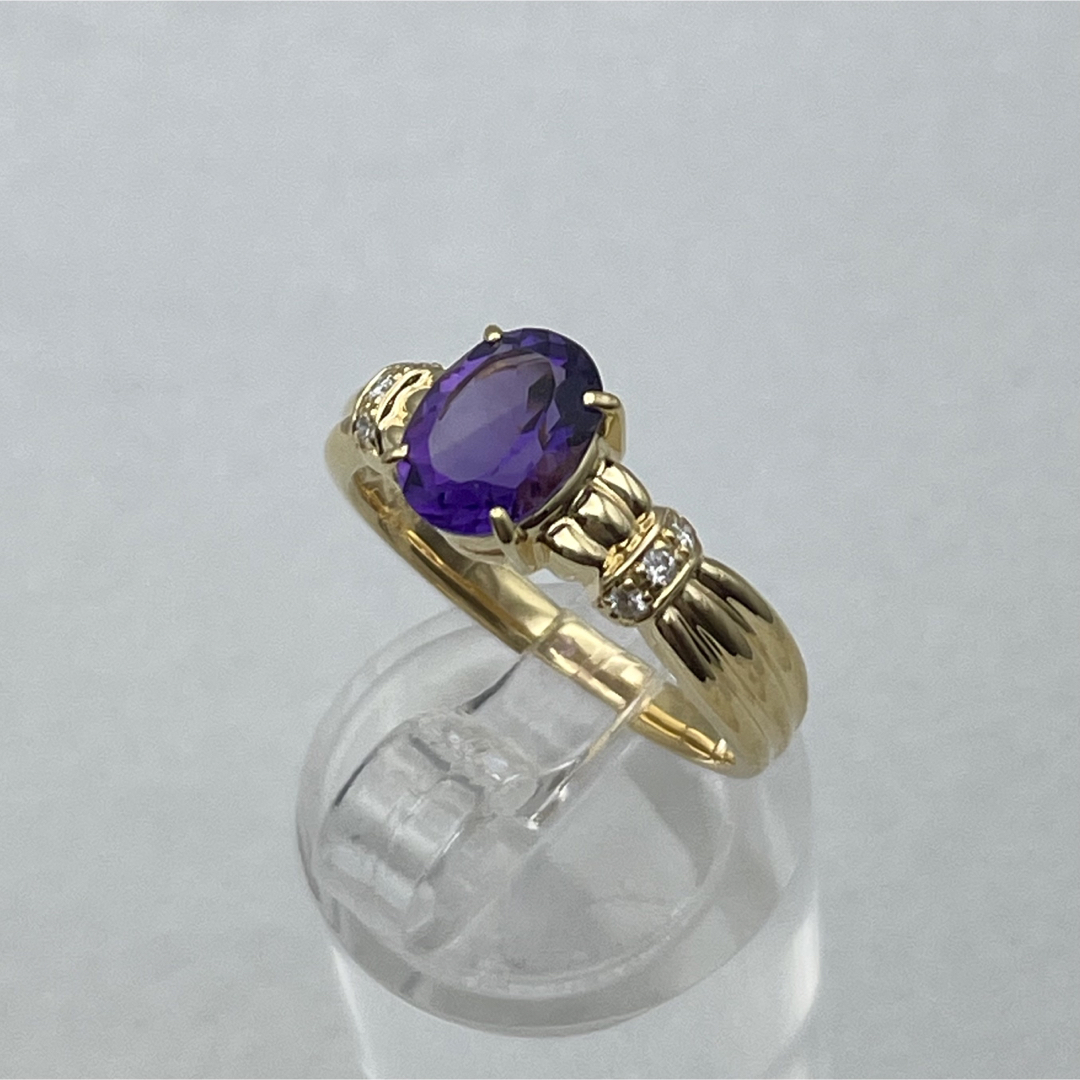 TASAKI  k18 アメジスト ダイヤ0.05ct リング