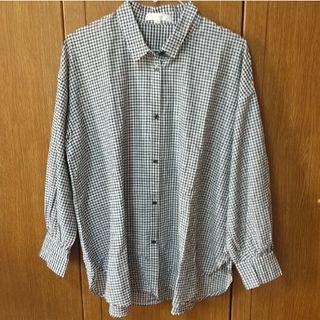 グローブ(grove)の【美品】grove(グローブ) ギンガムチェックシャツ(シャツ/ブラウス(長袖/七分))