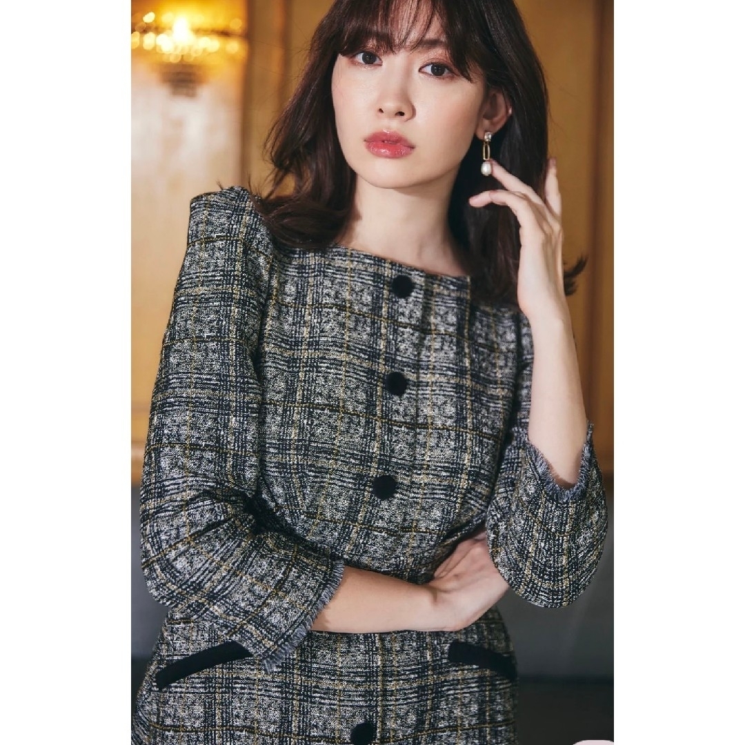 新品未使用　Herlipto Classic Tweed Midi Dress