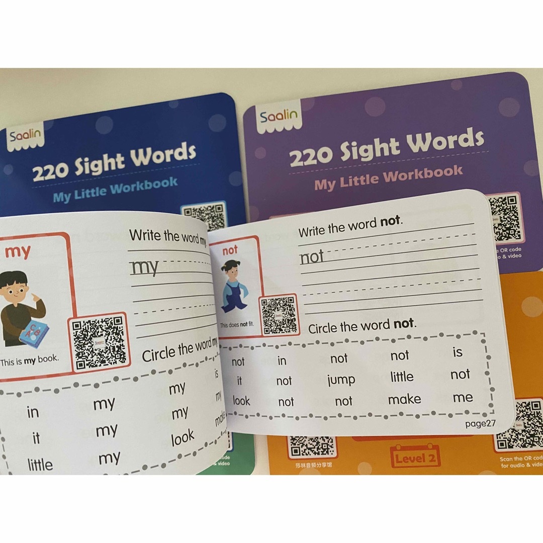 220 Sight  Words（練習ブック＆フラッシュカード付）高品質新品