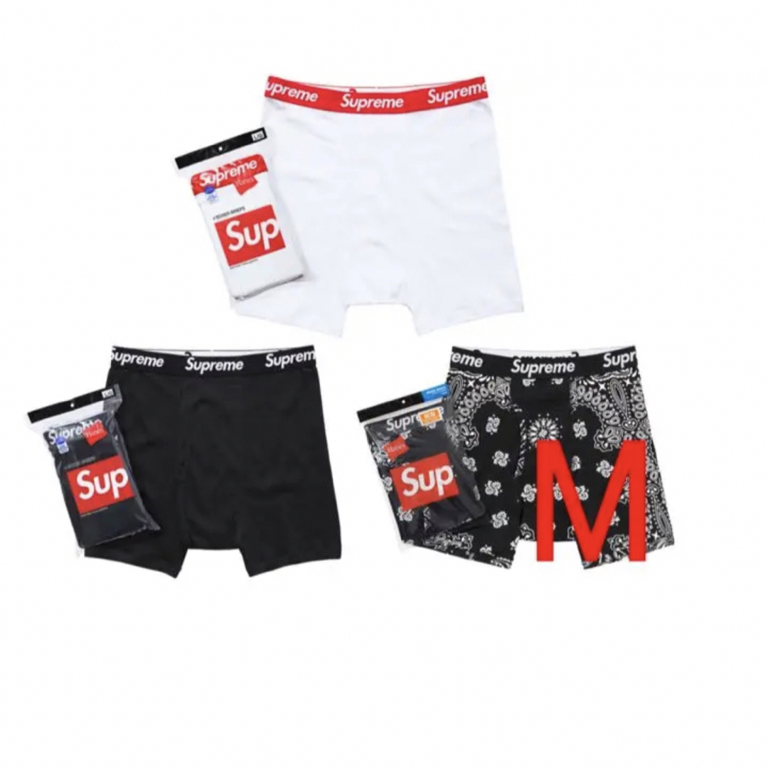 Supreme/Hanes Boxer Briefsボクサーブリーフ黒白バンダナ | フリマアプリ ラクマ