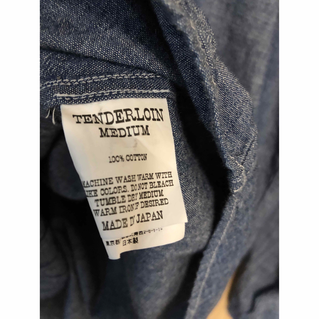 テンダーロイン TENDERLOIN シャンブレーシャツ青M 4