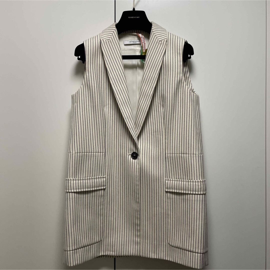 givenchyストライプベストジャケット-