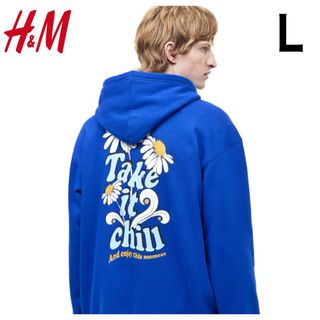 エイチアンドエム(H&M)の新品 H&M デイジー Flowerプリント パーカー L(パーカー)