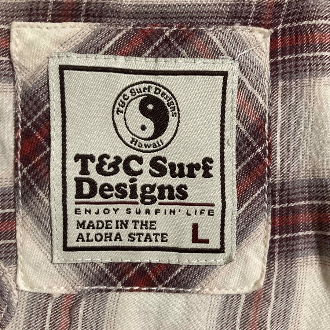 Town & Country(タウンアンドカントリー)のT&C   Surf Designs  チェックシャツ　Ｌ メンズのトップス(Tシャツ/カットソー(半袖/袖なし))の商品写真