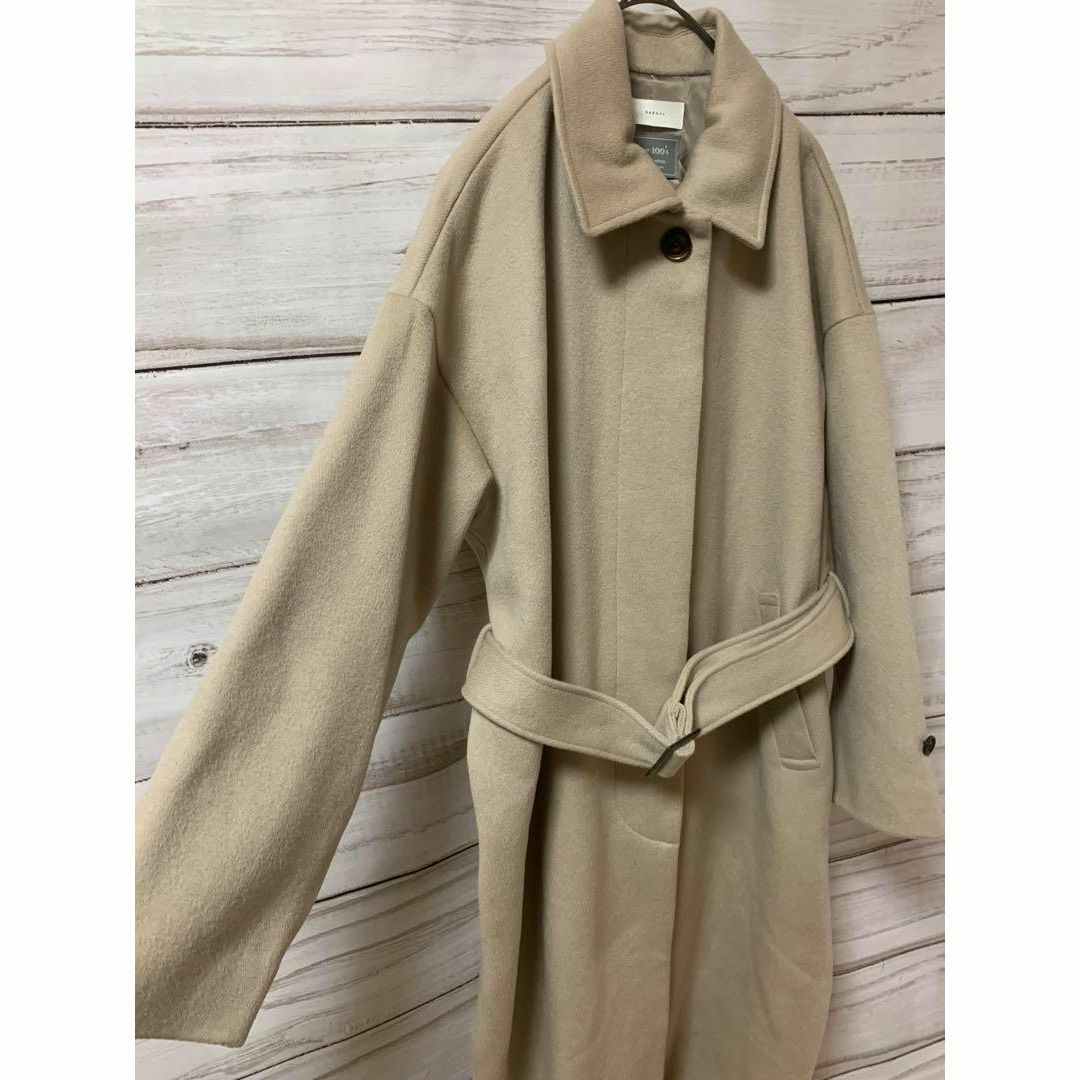 かぐれ - かぐれ ウールバルマカンコート ベージュ系 ロング 定番
