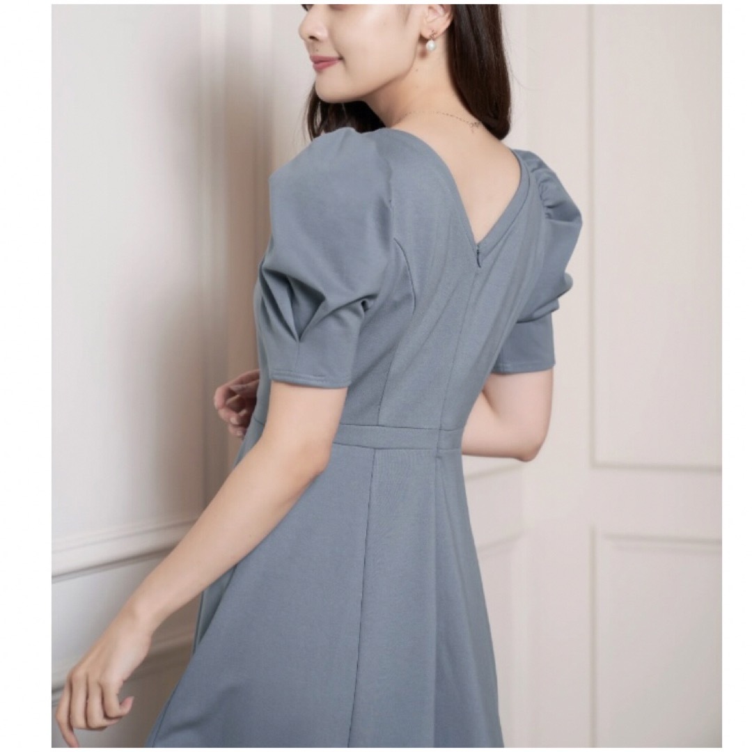 Puff Sleeve Jersey Dress