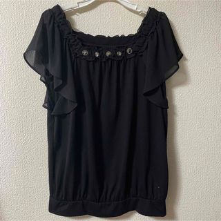 プロポーションボディドレッシング(PROPORTION BODY DRESSING)のプロポーションボディドレッシング　ビジュー付きトップス　M(カットソー(半袖/袖なし))