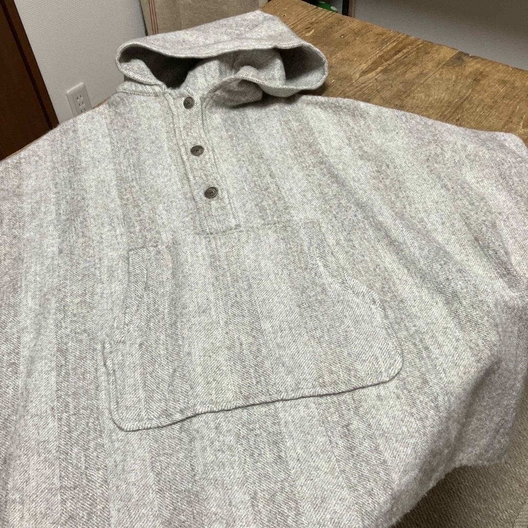 ARGUE - argue SHETLAND WOOL LINEN VINTAGE PONCHOの通販 by +++