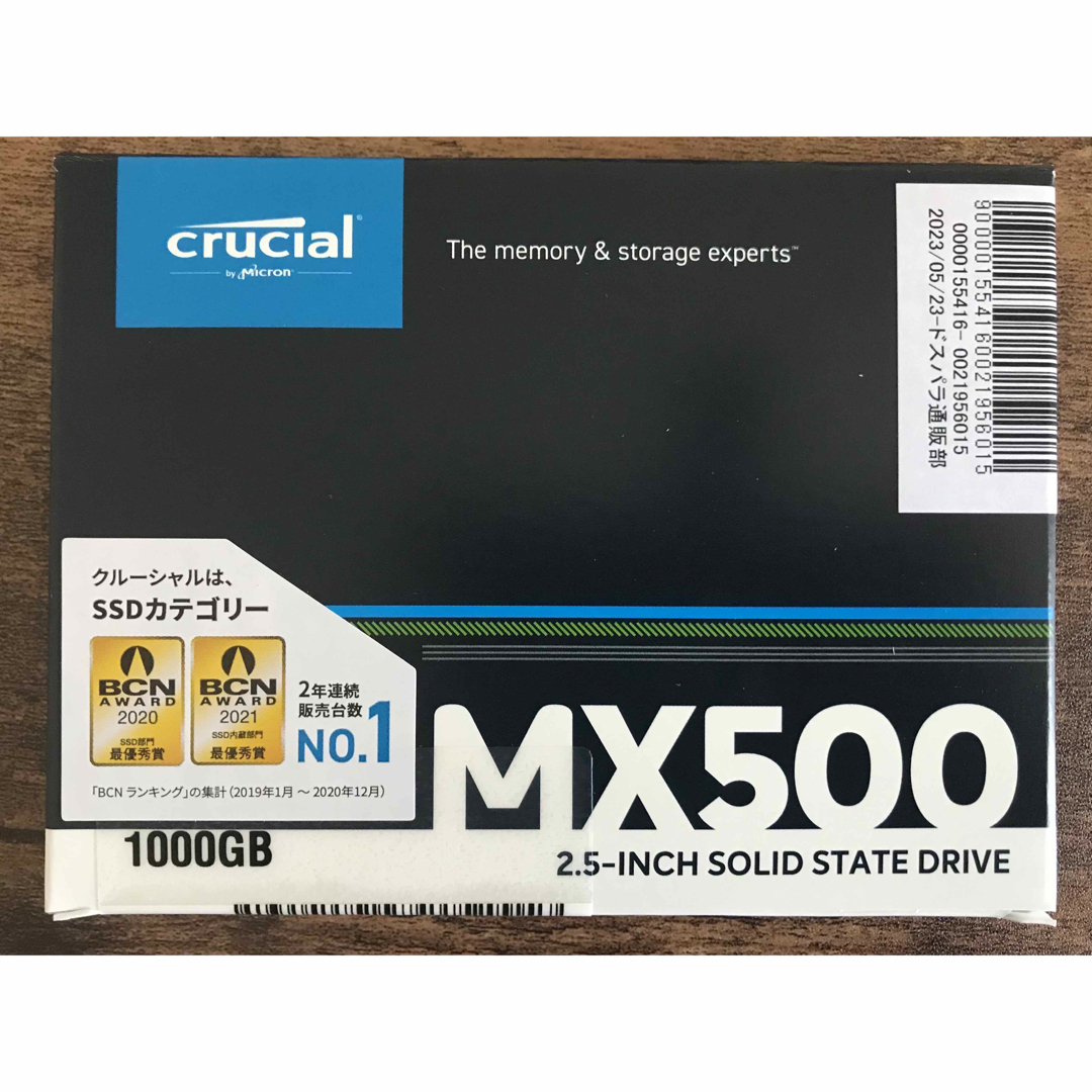 【新品未使用】2.5インチ SSD 1TB Crucial MX500 CT10