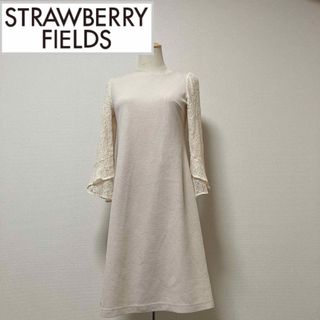 ストロベリーフィールズ(STRAWBERRY-FIELDS)のストロベリーフィールズ　袖レースワンピース(ひざ丈ワンピース)