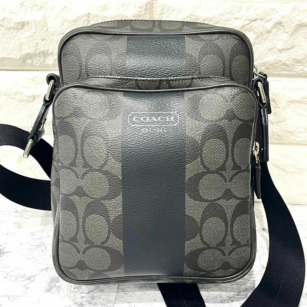 美品 COACH コーチ ヘリテージ シグネチャーショルダーバッグ