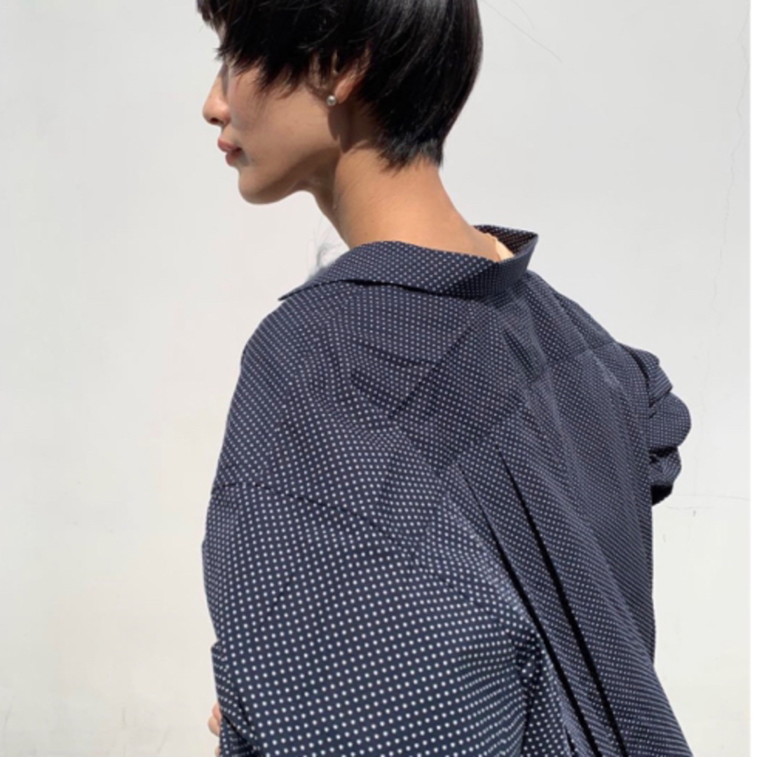 値下げ　JUN MIKAMI dot open-necked shirt