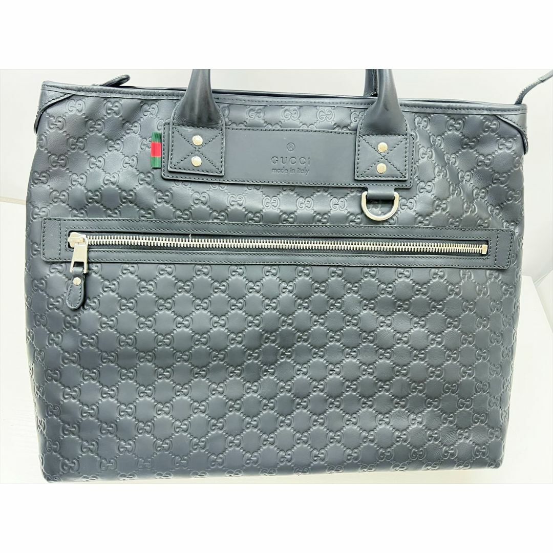 Gucci(グッチ)のGUCCI　美品　グッチ　シマ　ウェブ　トートバッグ　ボストン　レザー　大きめ メンズのバッグ(トートバッグ)の商品写真