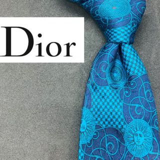 クリスチャンディオール(Christian Dior)の【美品】Dior /ディオール　ネクタイ　ブルー(ネクタイ)