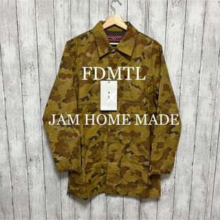 ファンダメンタル(FDMTL)の未使用タグ付き！FDMTL×JAM HOME MADE迷彩ショップコート！日本製(チェスターコート)