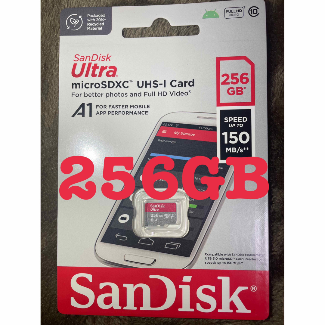 SanDisk(サンディスク)のマイクロSDカード256GB スマホ/家電/カメラのカメラ(その他)の商品写真