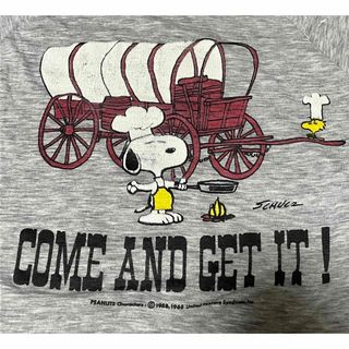 SHIRTEX SNOOPY Tシャツ ラグラン USA製 霜降り 染み込み(Tシャツ/カットソー(半袖/袖なし))