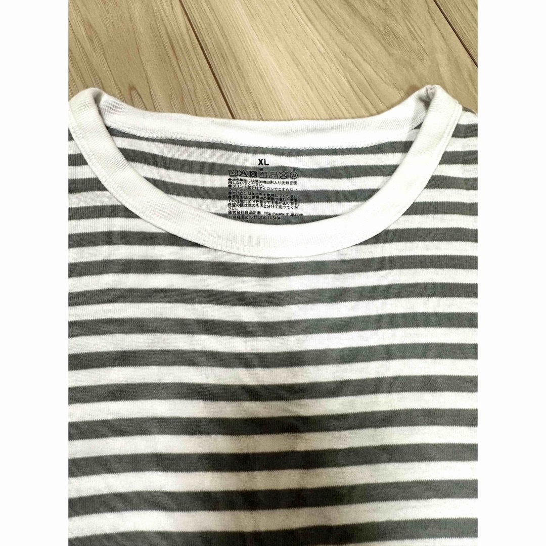 MUJI (無印良品)(ムジルシリョウヒン)の無印良品　ボーダーTシャツ レディースのトップス(Tシャツ(半袖/袖なし))の商品写真