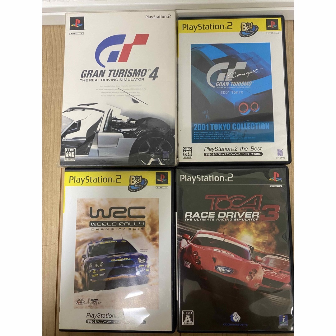 PlayStation2(プレイステーション2)のグランツーリスモ4、コンセプト　TOCA3 WRC 4枚セット　プレステ2 エンタメ/ホビーのゲームソフト/ゲーム機本体(家庭用ゲームソフト)の商品写真