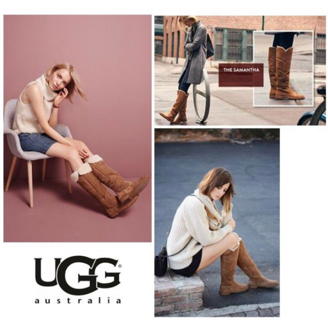 UGG(アグ)の【UGG】クリーニング済み！ムートンニーハイブーツ黒23cm レディースの靴/シューズ(ブーツ)の商品写真