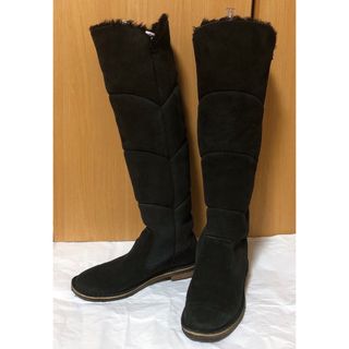 アグ(UGG)の【UGG】クリーニング済み！ムートンニーハイブーツ黒23cm(ブーツ)