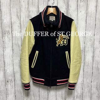 DUFFER ザダファー スタジアムジャンパー スタジャン 袖革 Lサイズ-