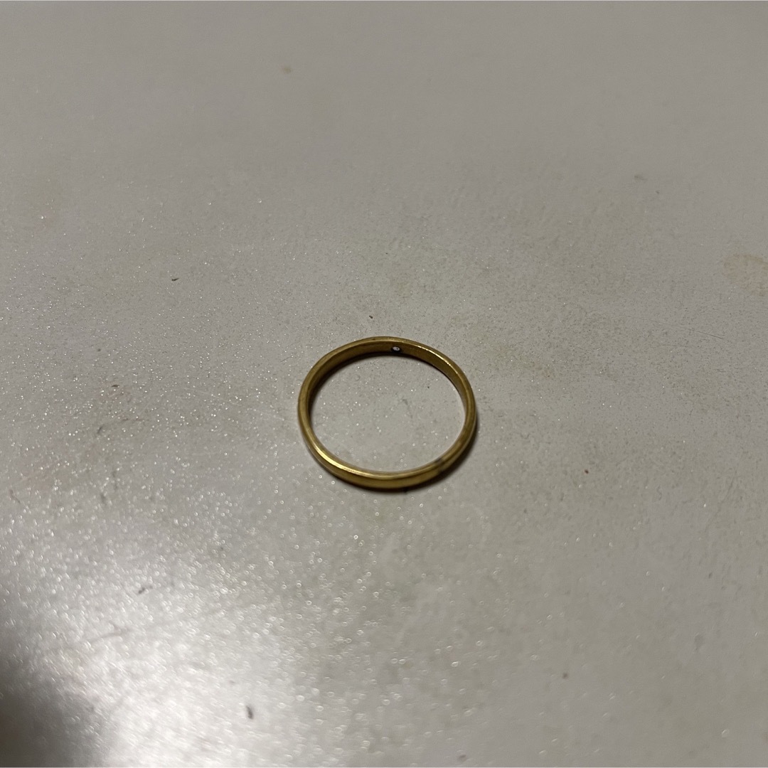 真鍮 タンザニアリング ピンキーリング 5号  ゴールド系 指輪 シンプル レディースのアクセサリー(リング(指輪))の商品写真