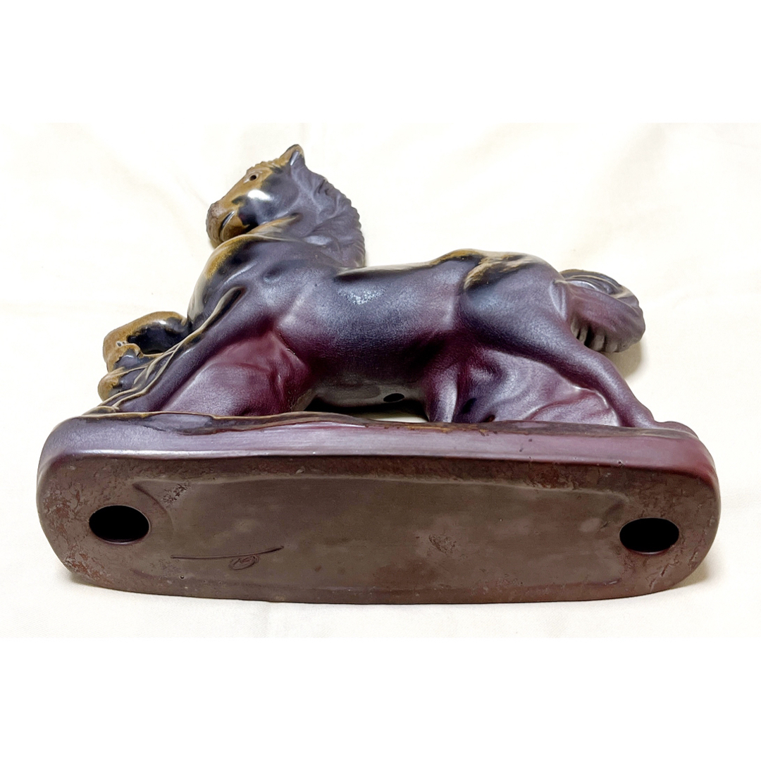 新品 陶芸 備前焼 作家作品(裏印あり)干支の午馬 馬の置物 高 新品 陶芸 備前焼 作家作品(裏印あり)干支の午馬 馬の置物 高