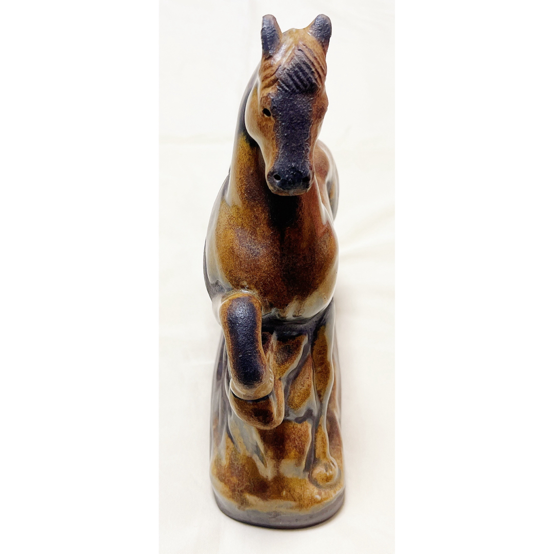 新品 陶芸 備前焼 作家作品(裏印あり)干支の午馬 馬の置物 高 新品 陶芸 備前焼 作家作品(裏印あり)干支の午馬 馬の置物 高