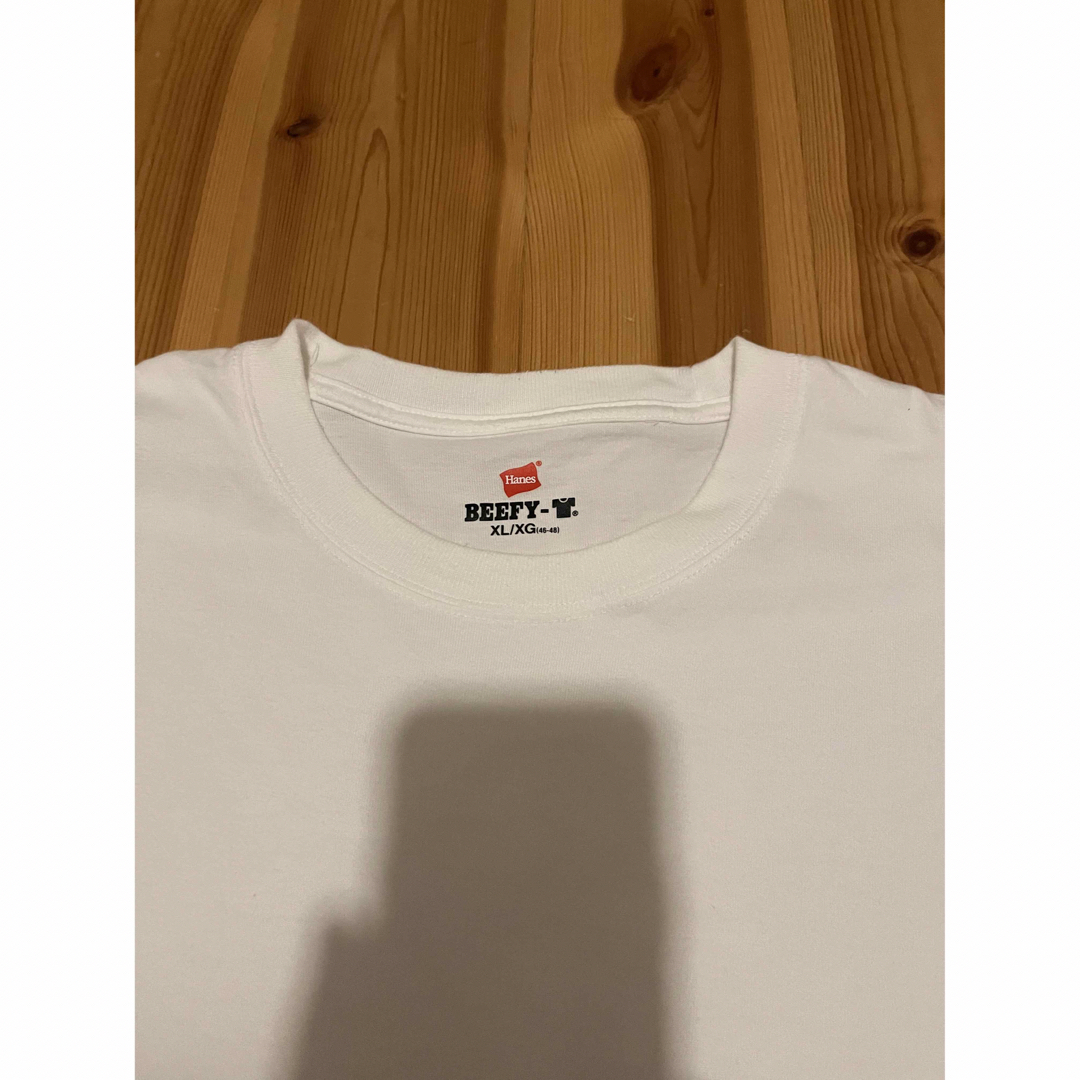 Hanes(ヘインズ)のヘインズ ビーフィー Tシャツ ホワイト サイズXL  メンズのトップス(Tシャツ/カットソー(半袖/袖なし))の商品写真