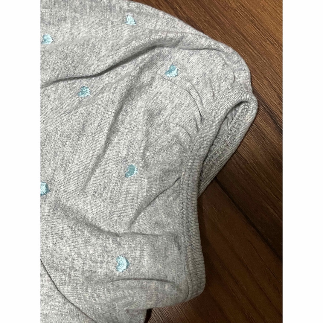 BEAMS BOY ハート柄 Uネック半袖Tシャツ グレー 水色 ビームス SM レディースのトップス(Tシャツ(半袖/袖なし))の商品写真