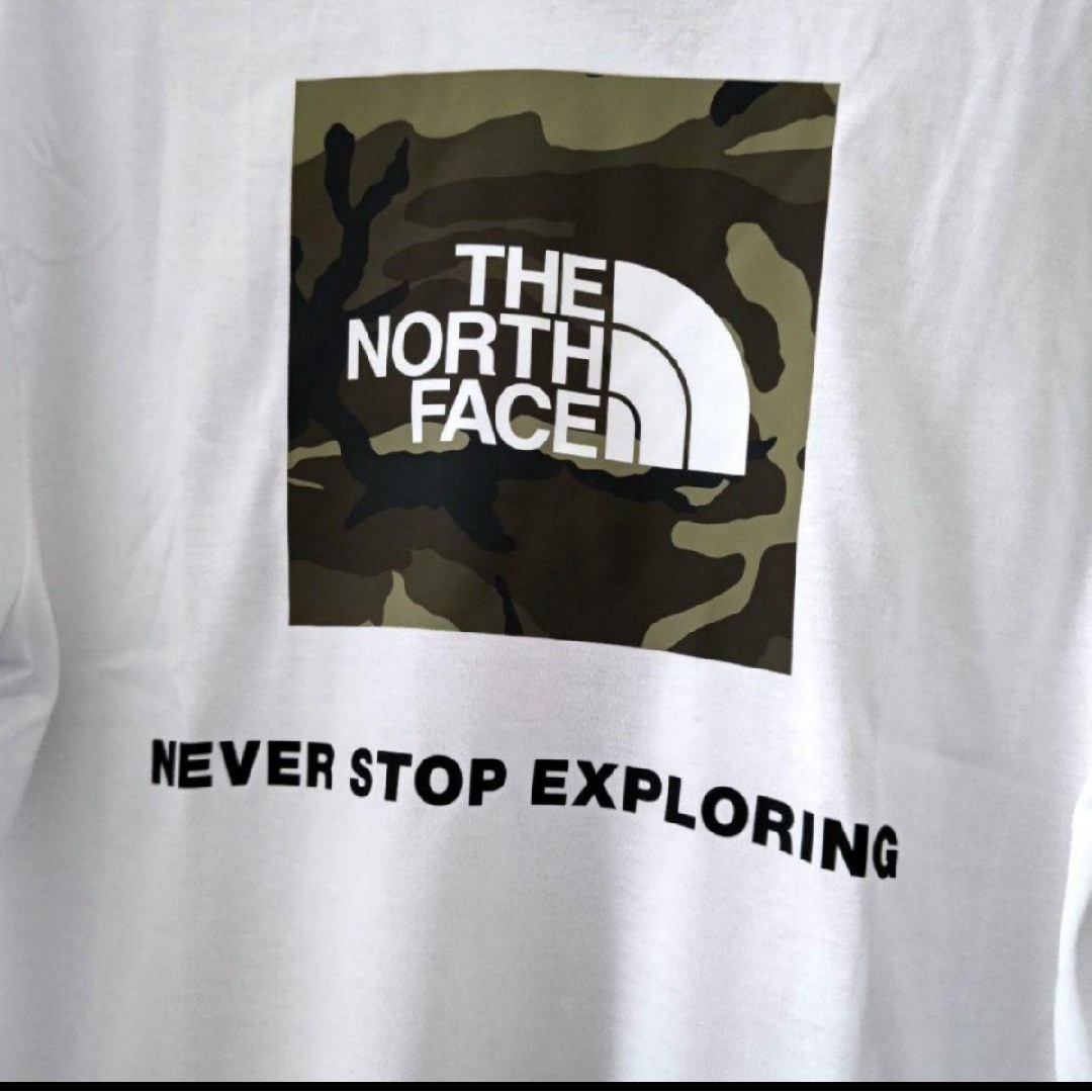 THE NORTH FACE(ザノースフェイス)の新品!ノースフェイス    カモフラージュティー(ホワイトL) メンズのトップス(Tシャツ/カットソー(半袖/袖なし))の商品写真