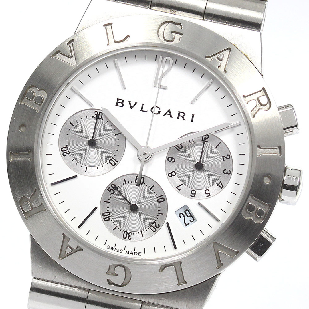 ブルガリ BVLGARI SC38S ディアゴノ スクーバー クロノグラフ 自動巻き メンズ 保証書付き_771218