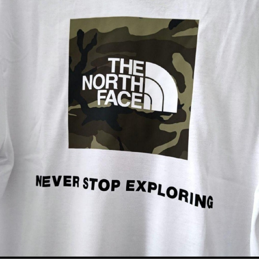 THE NORTH FACE(ザノースフェイス)の新品!ノースフェイス    カモフラージュティー(ホワイトM) メンズのトップス(Tシャツ/カットソー(七分/長袖))の商品写真