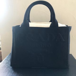 プラダ(PRADA)の《新品》PRADA プラダ　CANAPA カナパ　 キャンバストート　ブラック(トートバッグ)