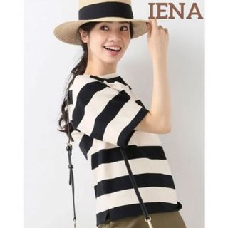 イエナ(IENA)の【 美品 】IENA ボーダー 半袖 カットソー(カットソー(半袖/袖なし))