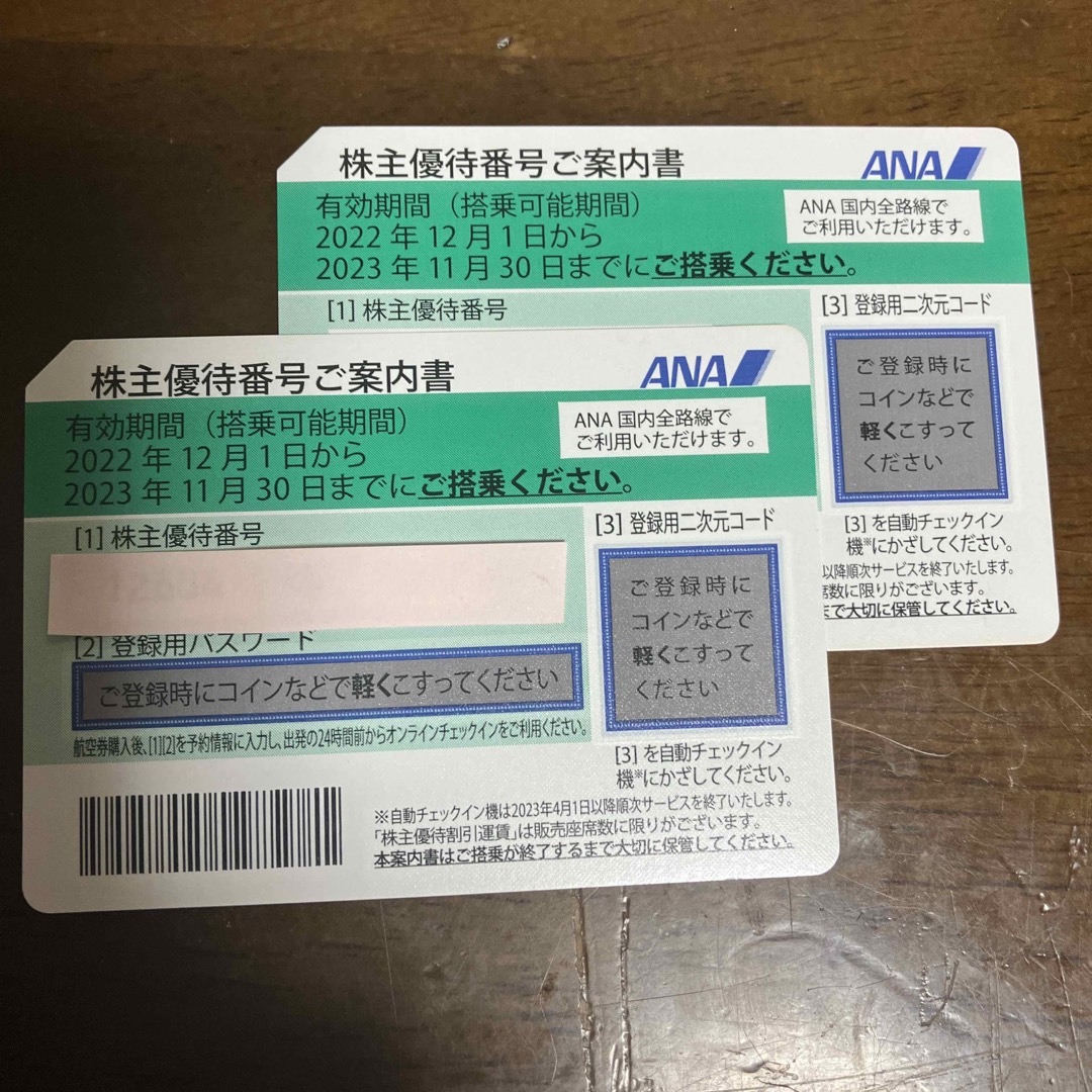 ANA(全日本空輸)(エーエヌエー(ゼンニッポンクウユ))のANA株主優待券１枚　ANAグループ優待券 チケットの乗車券/交通券(航空券)の商品写真